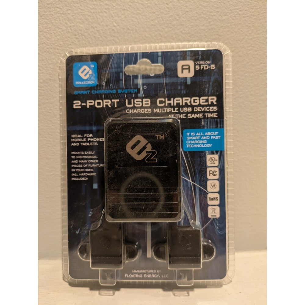 USB Charger EZ Collection 2 Port Version 5FD-B for phones and tablets NIB